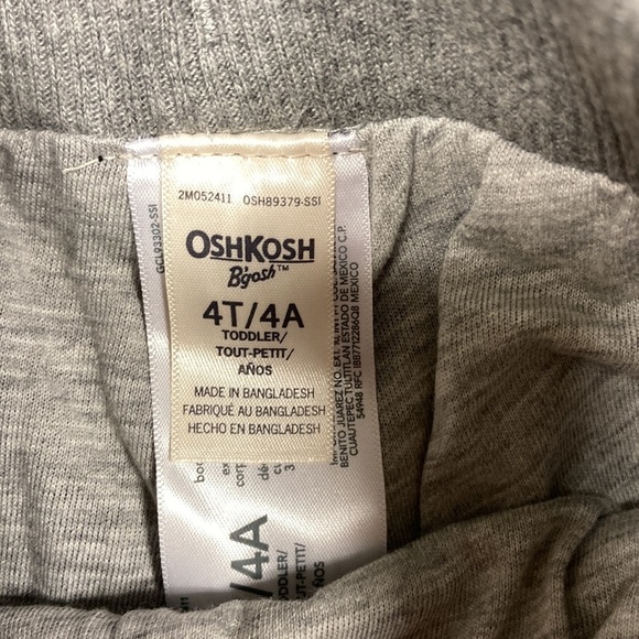 NWT Oshkosh 4t nylon lined black boys joggers athletic jersey elastic waist - Picture 5 of 5